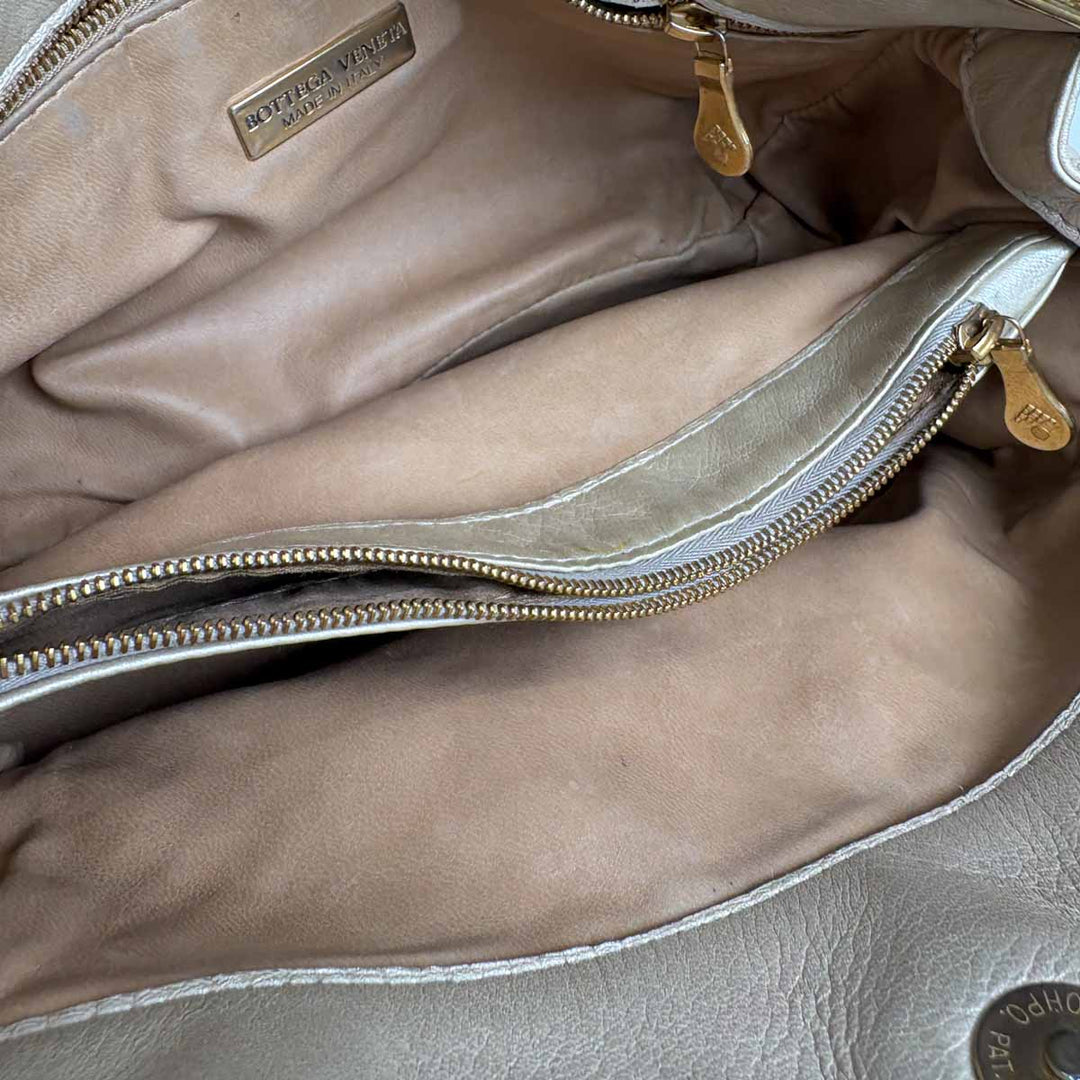 Bottega Veneta Vintage Champagne Parachute Bag
