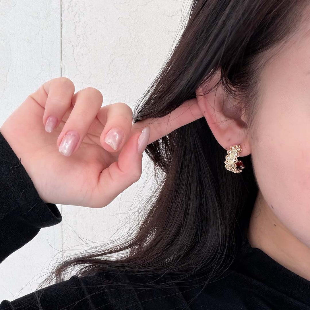 Silver 925 Wavy Earrings, Made in Italy 6.5g