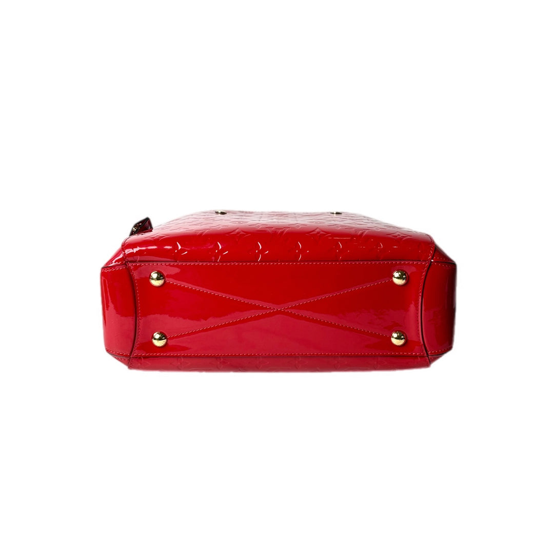 Louis Vuitton Montaigne MM Red Patent Leather
