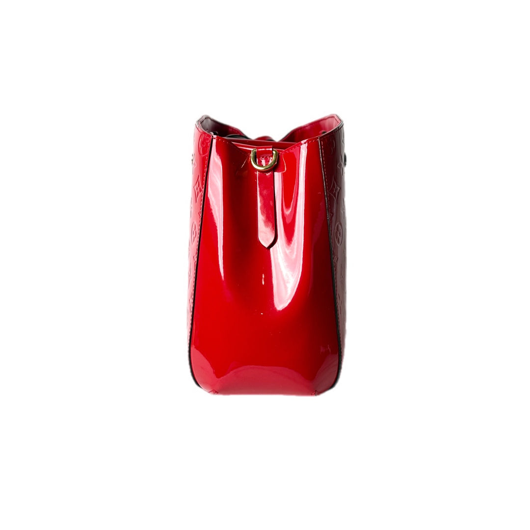 Louis Vuitton Montaigne MM Red Patent Leather