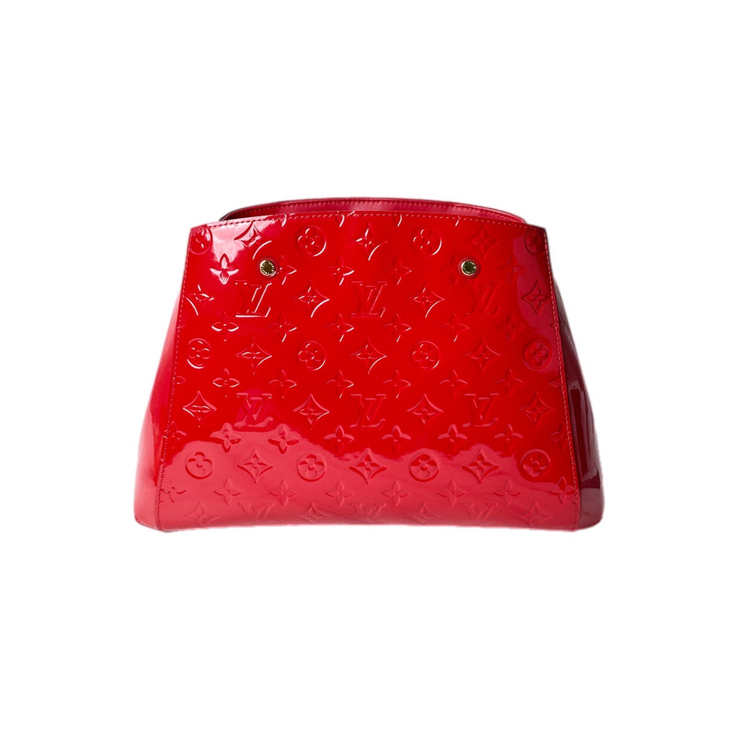 Louis Vuitton Montaigne MM Red Patent Leather