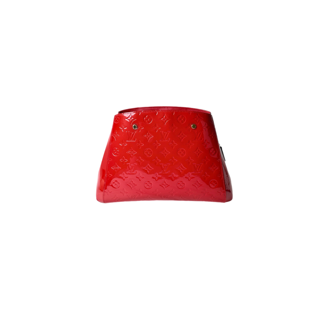 Louis Vuitton Montaigne MM Red Patent Leather