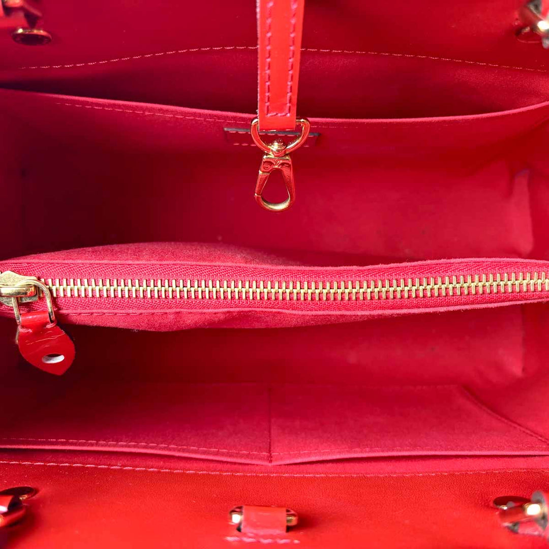 Louis Vuitton Montaigne MM Red Patent Leather