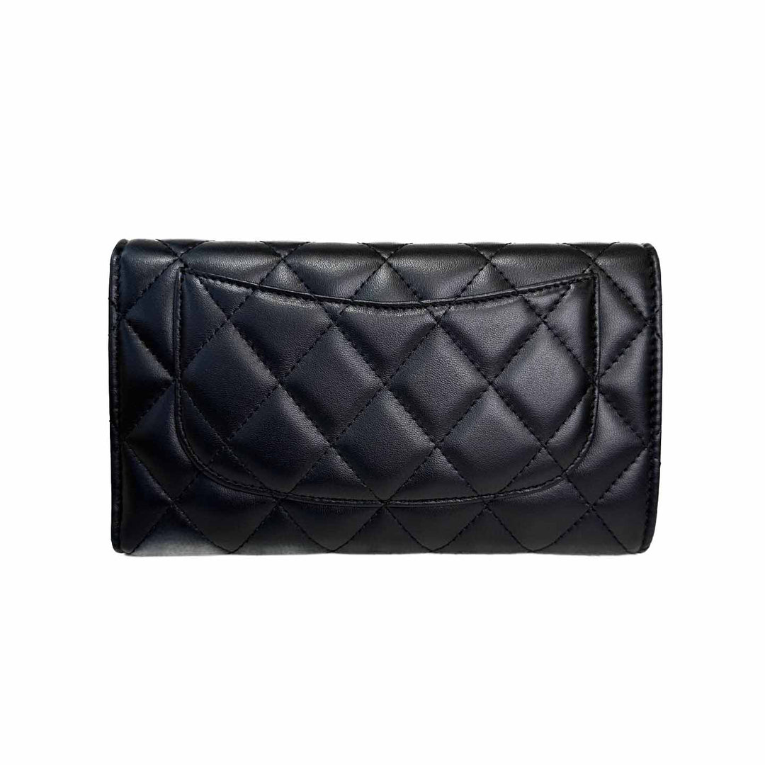 Chanel Black Long Classic Wallet