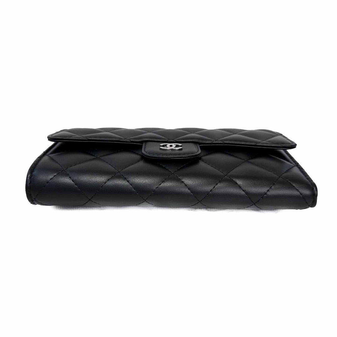 Chanel Black Long Classic Wallet