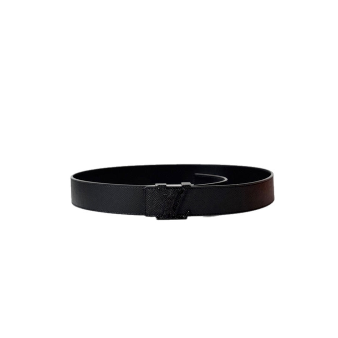 Louis Vuitton Black Buckle Belt #90