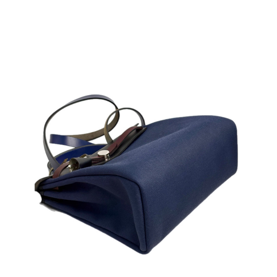 Hermes Herbag Zip 31 Bag Blue/Black/Burgundy