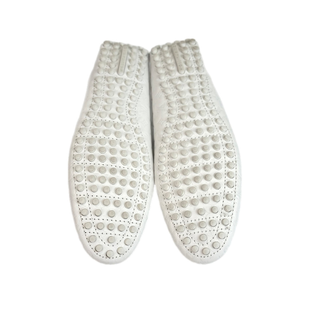 Louis Vuitton White Leather Loafer Shoes #8.5