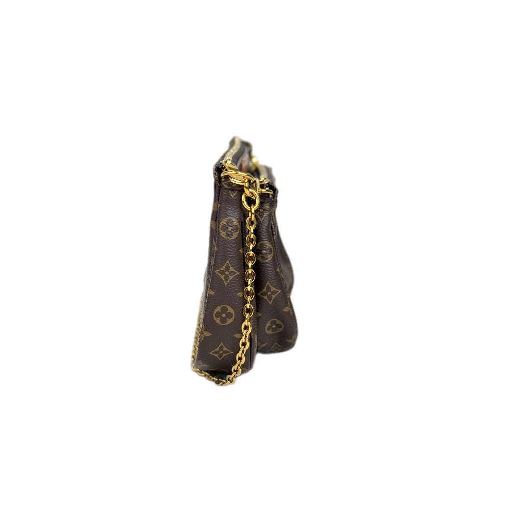 Louis Vuitton Pochette Accessoires Bag Multi Monogram Pink Strap