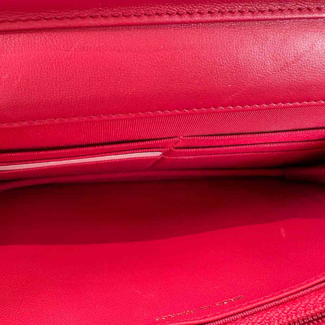 Chanel Classic Flap Woc Red Lambskin Bag