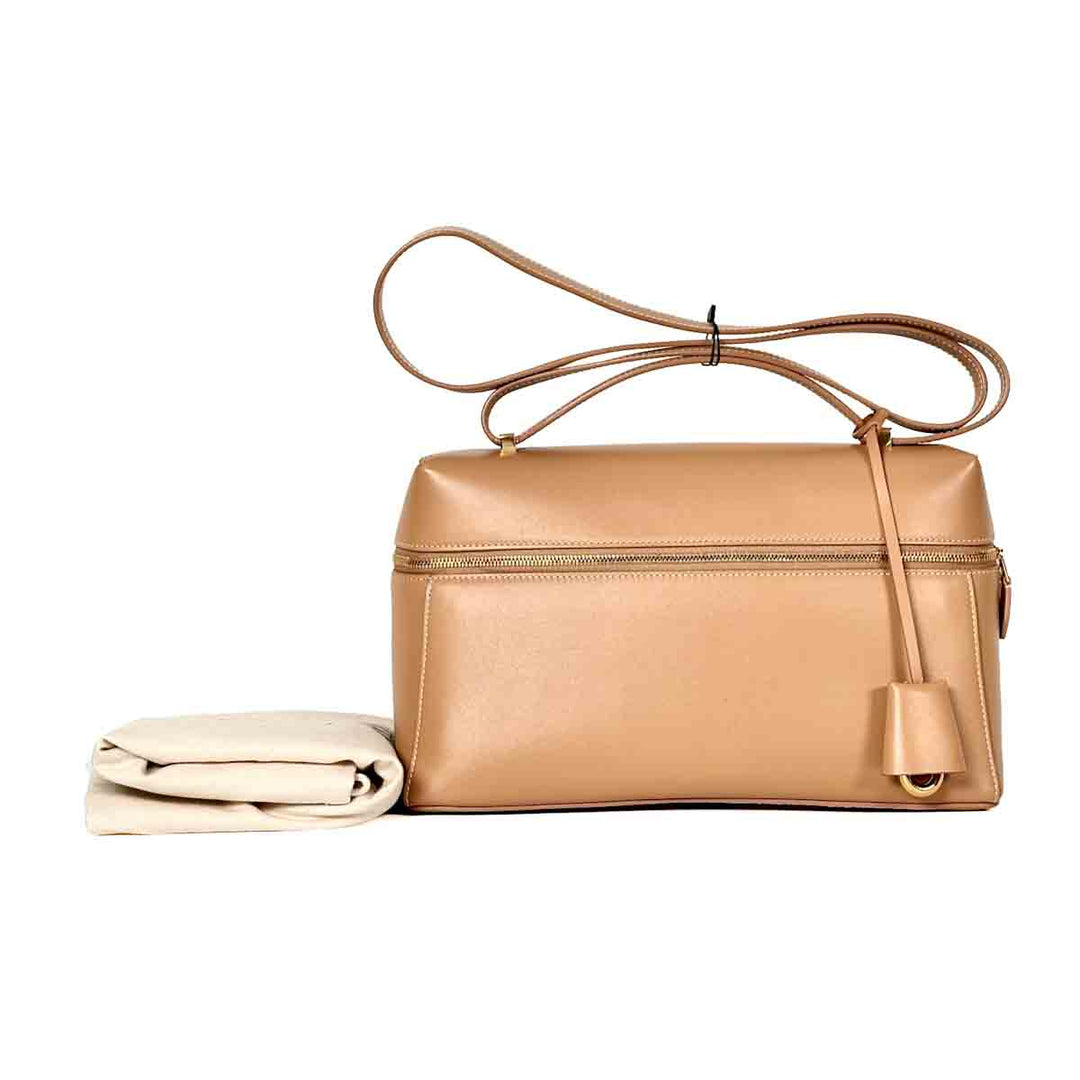 Loro Piana Saddle Calfskin Extra Bag L27 Beige Bignet