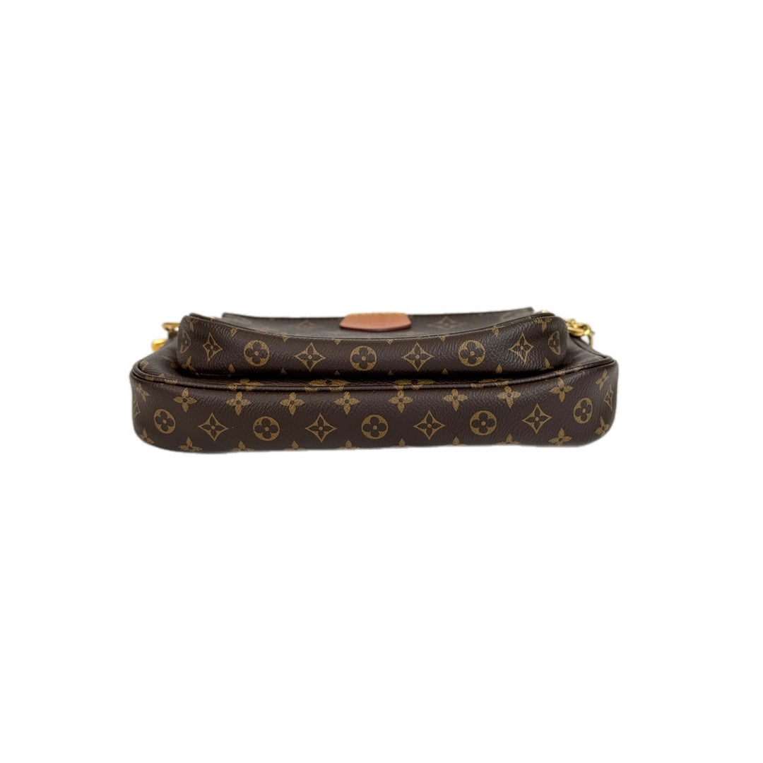 Louis Vuitton Pochette Accessoires Bag Multi Monogram Pink Strap