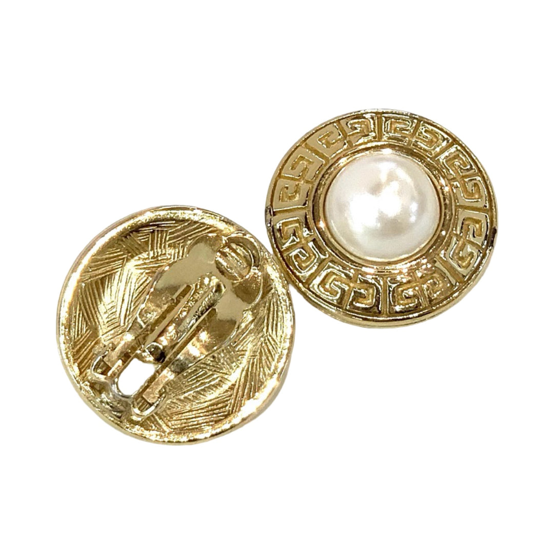 Givenchy Vintage Gold Pearl Earring Clip