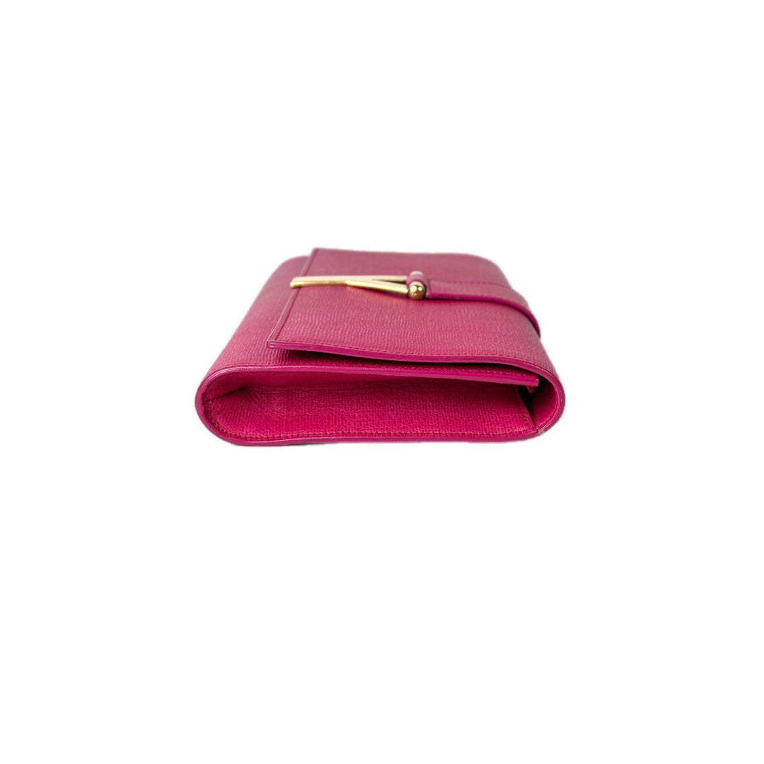 YSL Clutch Red Y Calfskin Bag
