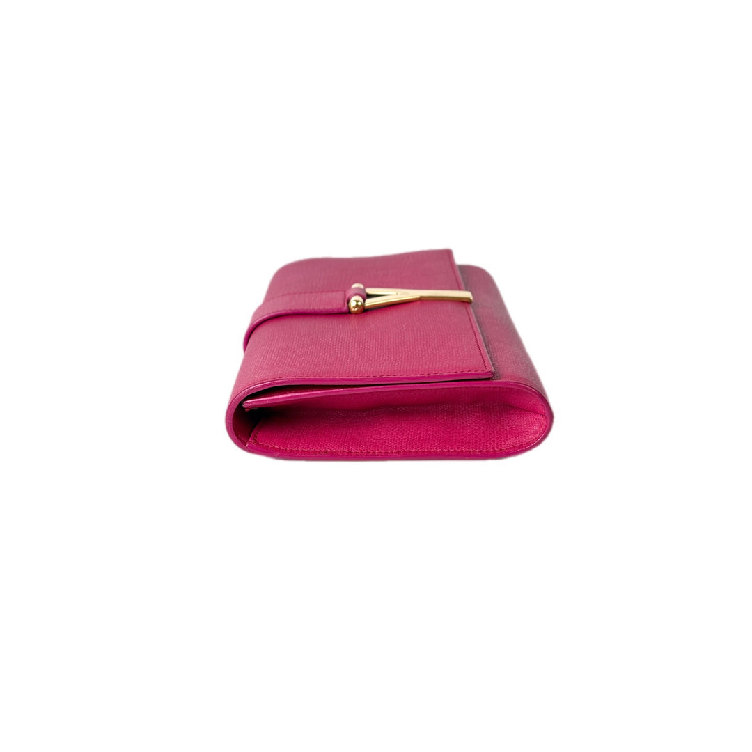 YSL Clutch Red Y Calfskin Bag