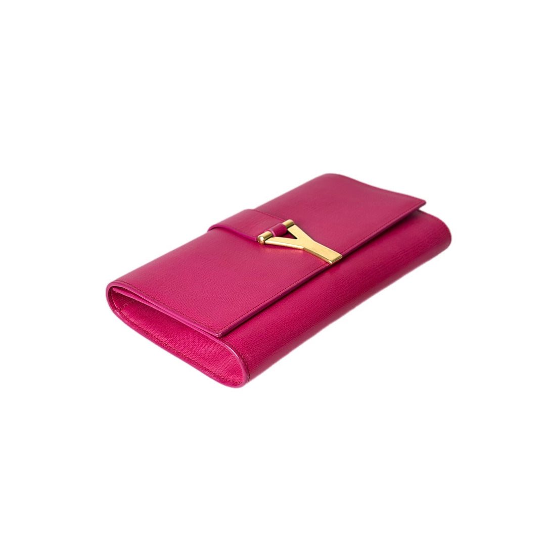 YSL Clutch Red Y Calfskin Bag