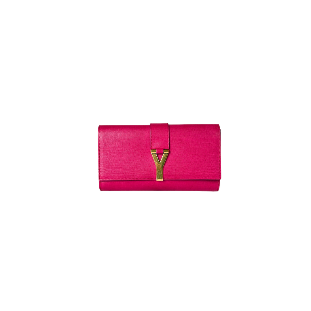 YSL Clutch Red Y Calfskin Bag
