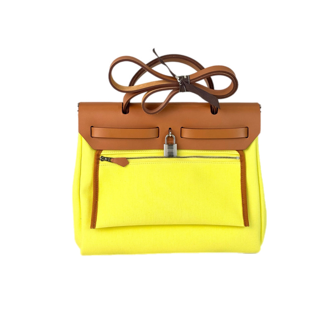 Hermes Herbag Zip 31 Yellow Bag