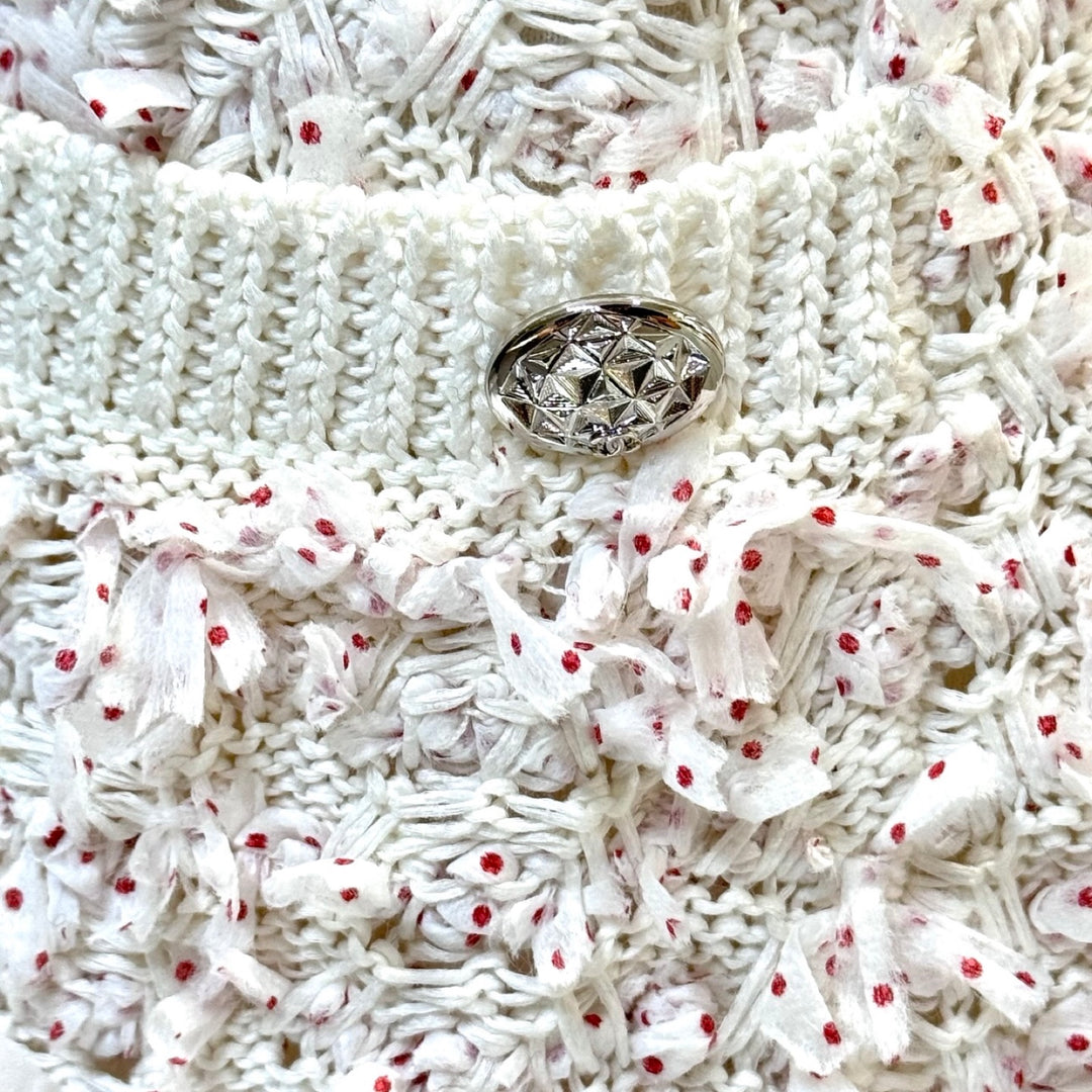 Chanel White Cotton Tweed Skirt #34