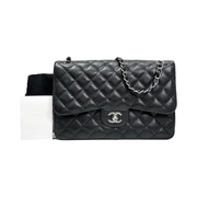 Chanel Black Jumbo Classic Flap Bag Caviar - Jiaxyk