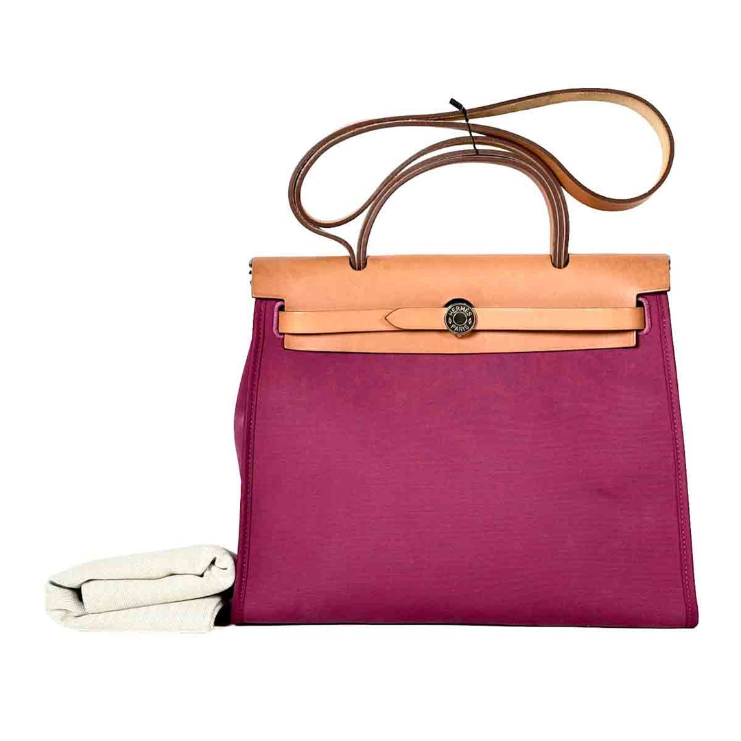 Hermes Herbag Zip 31 Rose Purple Bag