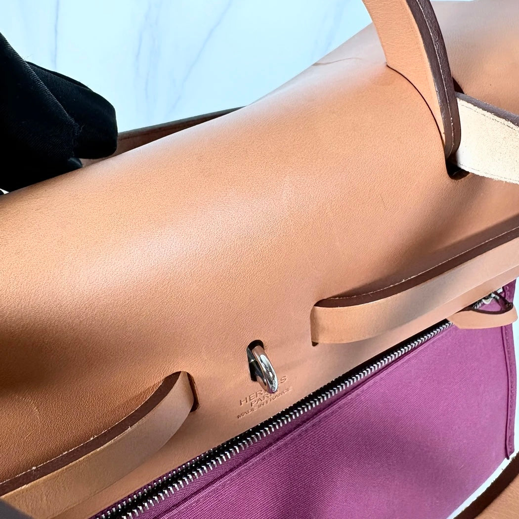Hermes Herbag Zip 31 Rose Purple Bag