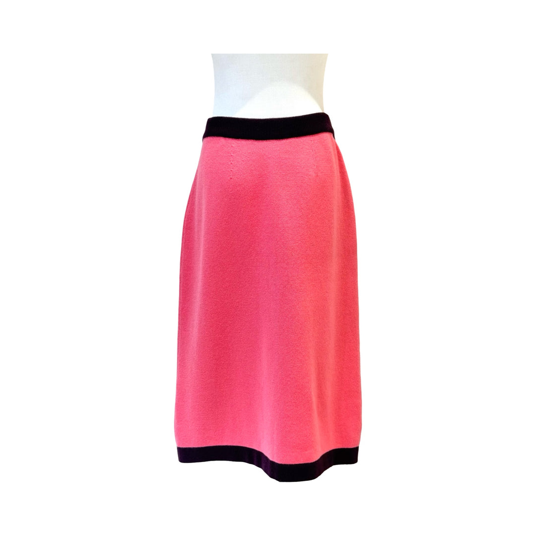 Chanel 20A Peach Cashmere Skirt #34