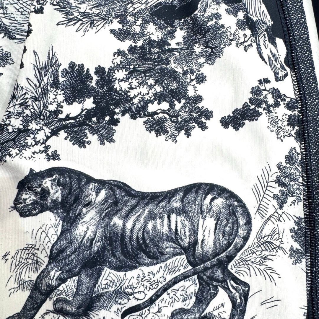 Dior Blue Toile de Jouy Print Animal Pants #S