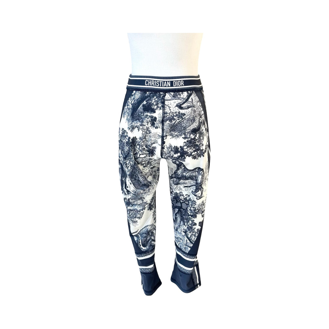 Dior Blue Toile de Jouy Print Animal Pants #S