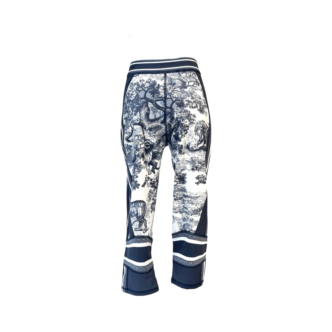 Dior Blue Toile de Jouy Print Animal Pants #S