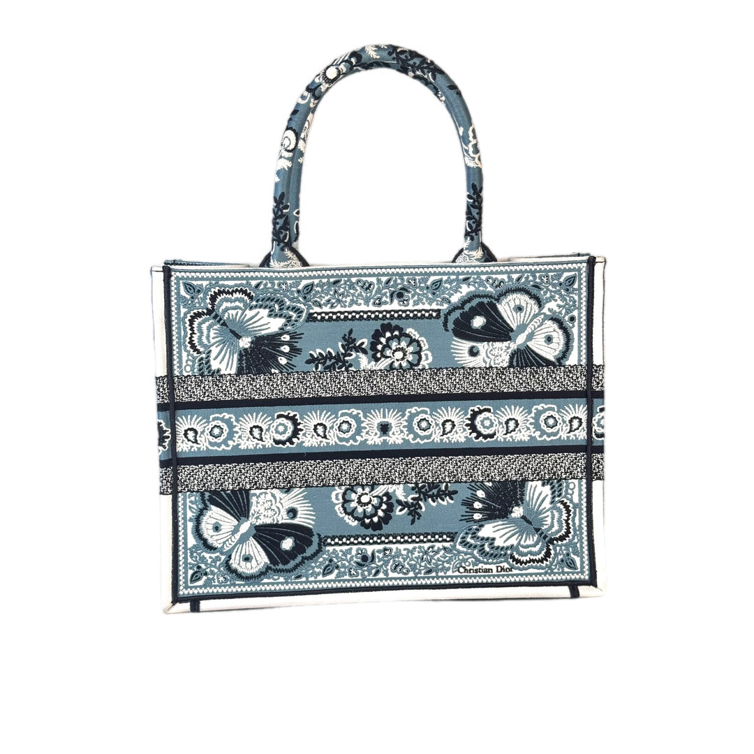 Dior Book Tote Mm Butterfly Bandana Embroidered | JK Store