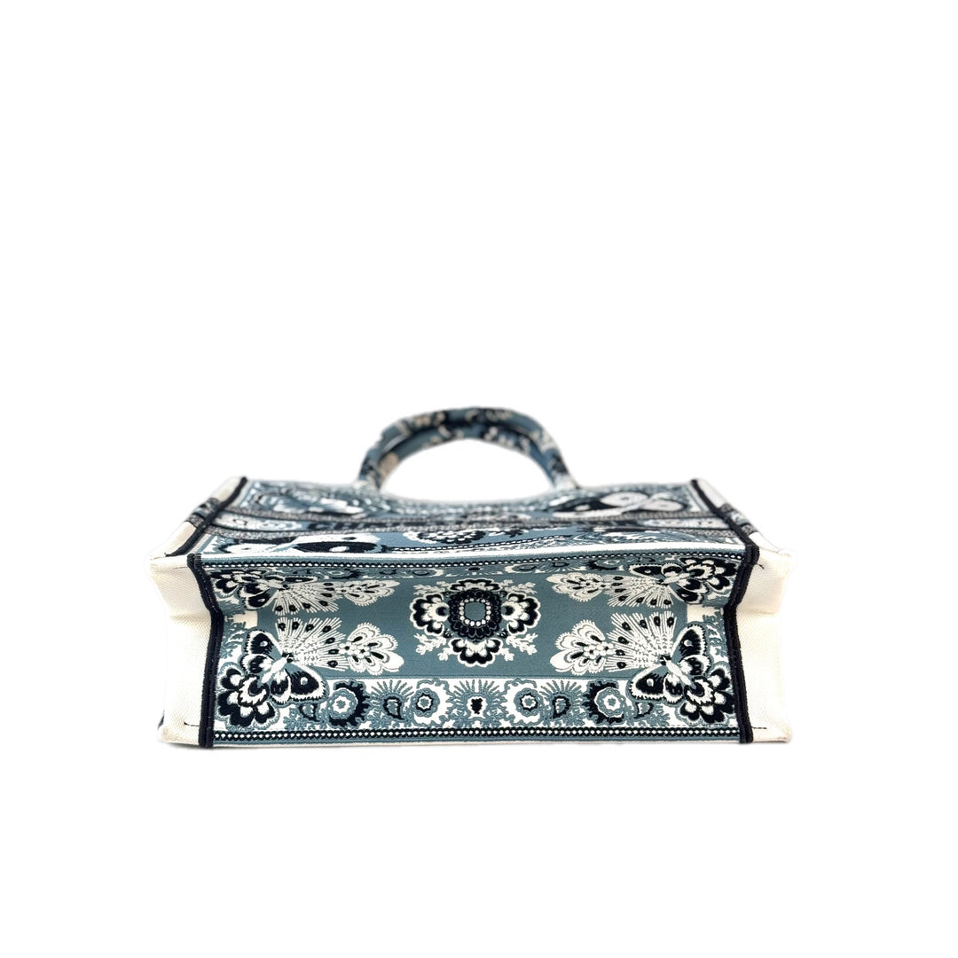 Dior Book Tote Mm Butterfly Bandana Embroidered