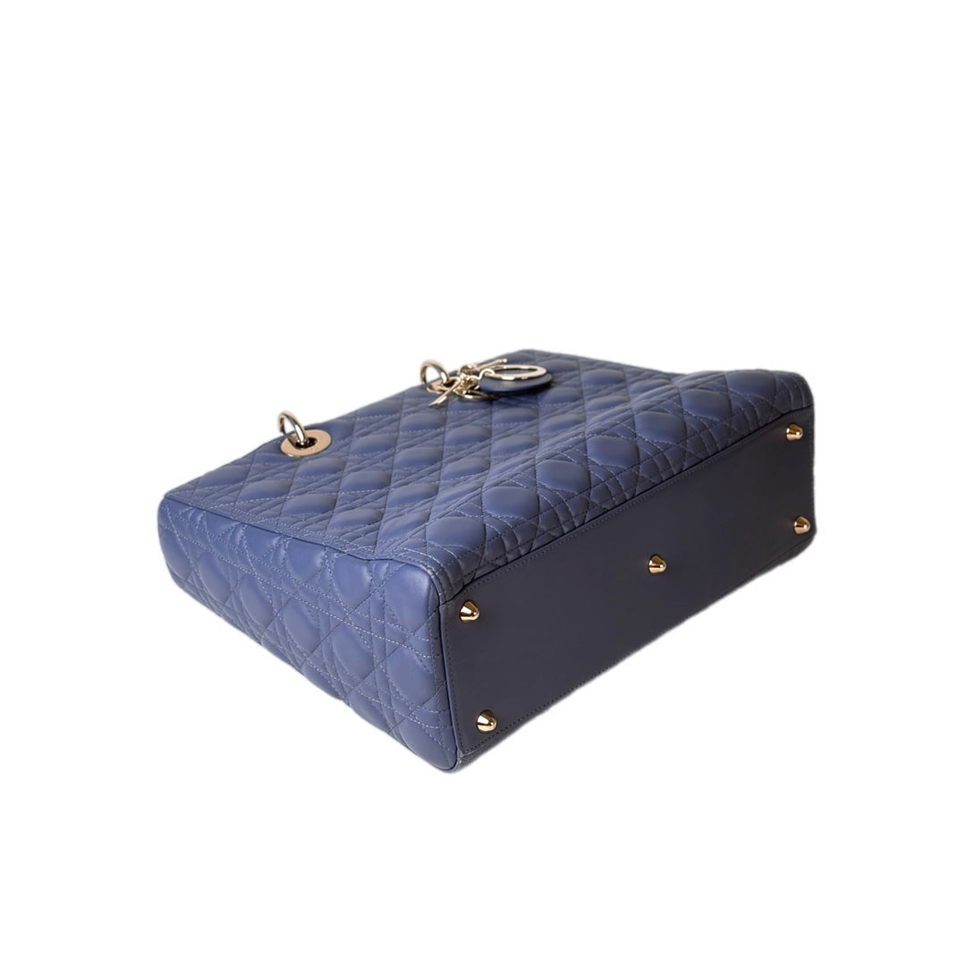 Dior Lady Dior Large Blue Bag