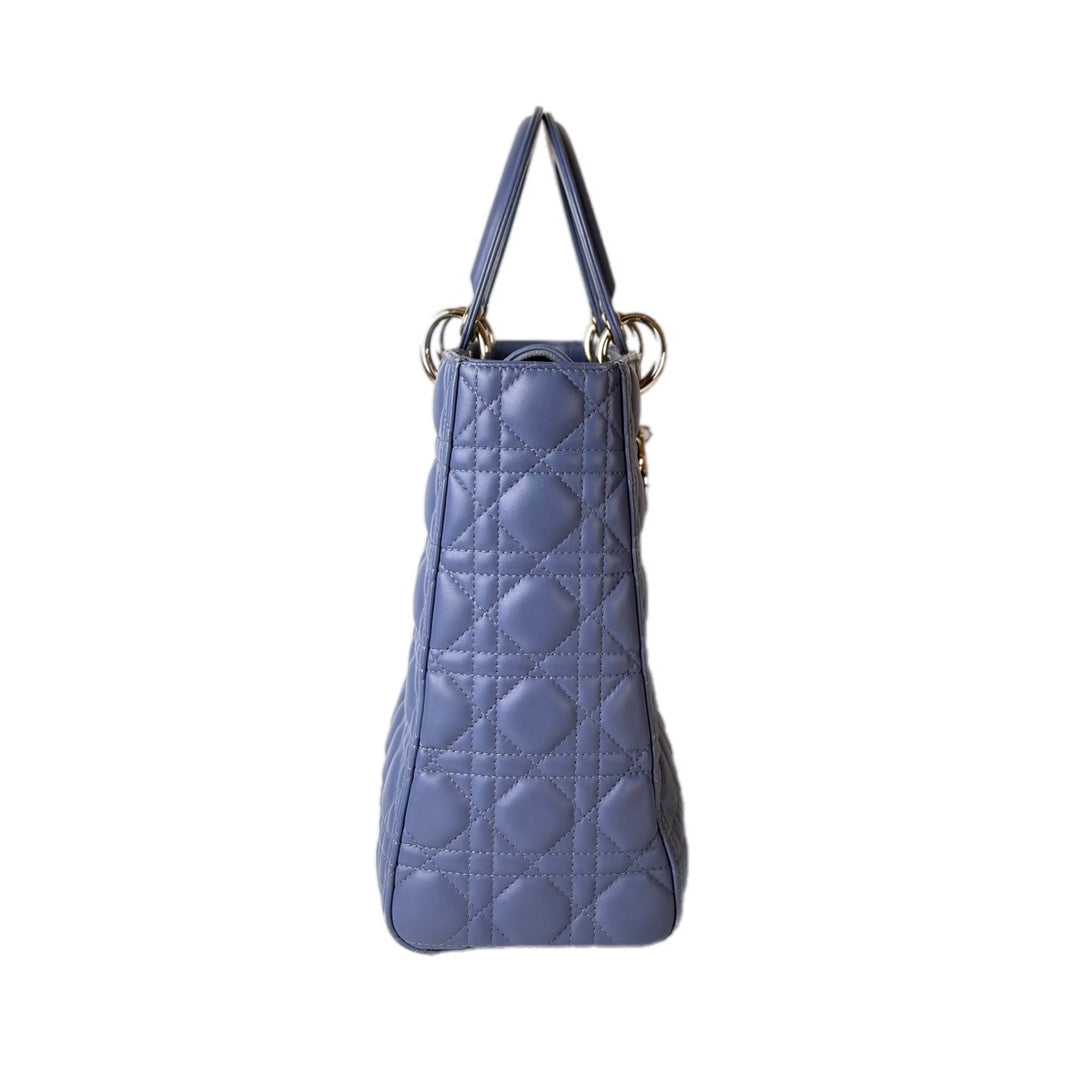 Dior Lady Dior Large Blue Bag