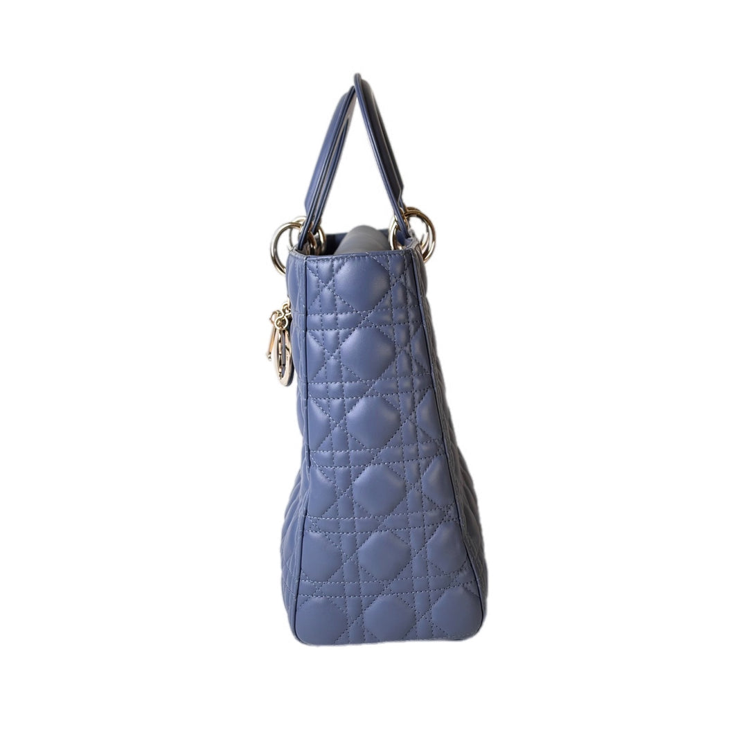 Dior Lady Dior Large Blue Bag