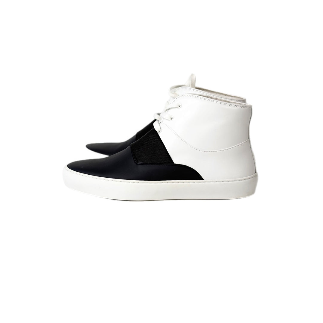 Chanel Black and White Leather Sneakers 36#