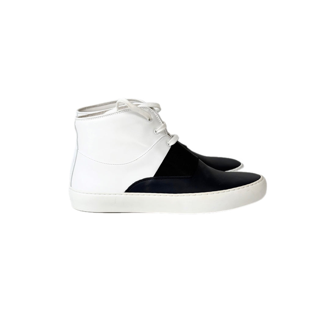 Chanel Black and White Leather Sneakers 36#