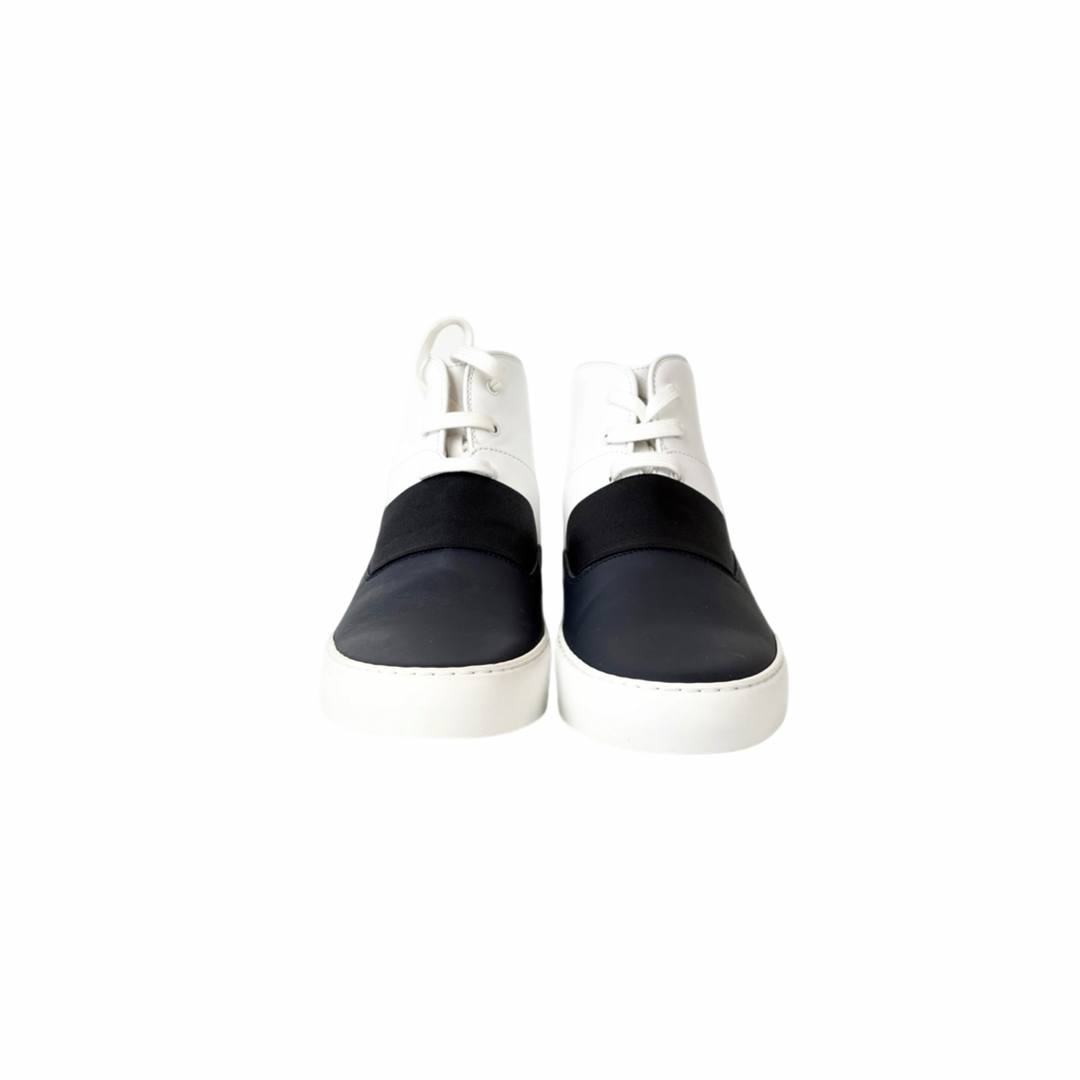 Chanel Black and White Leather Sneakers 36#