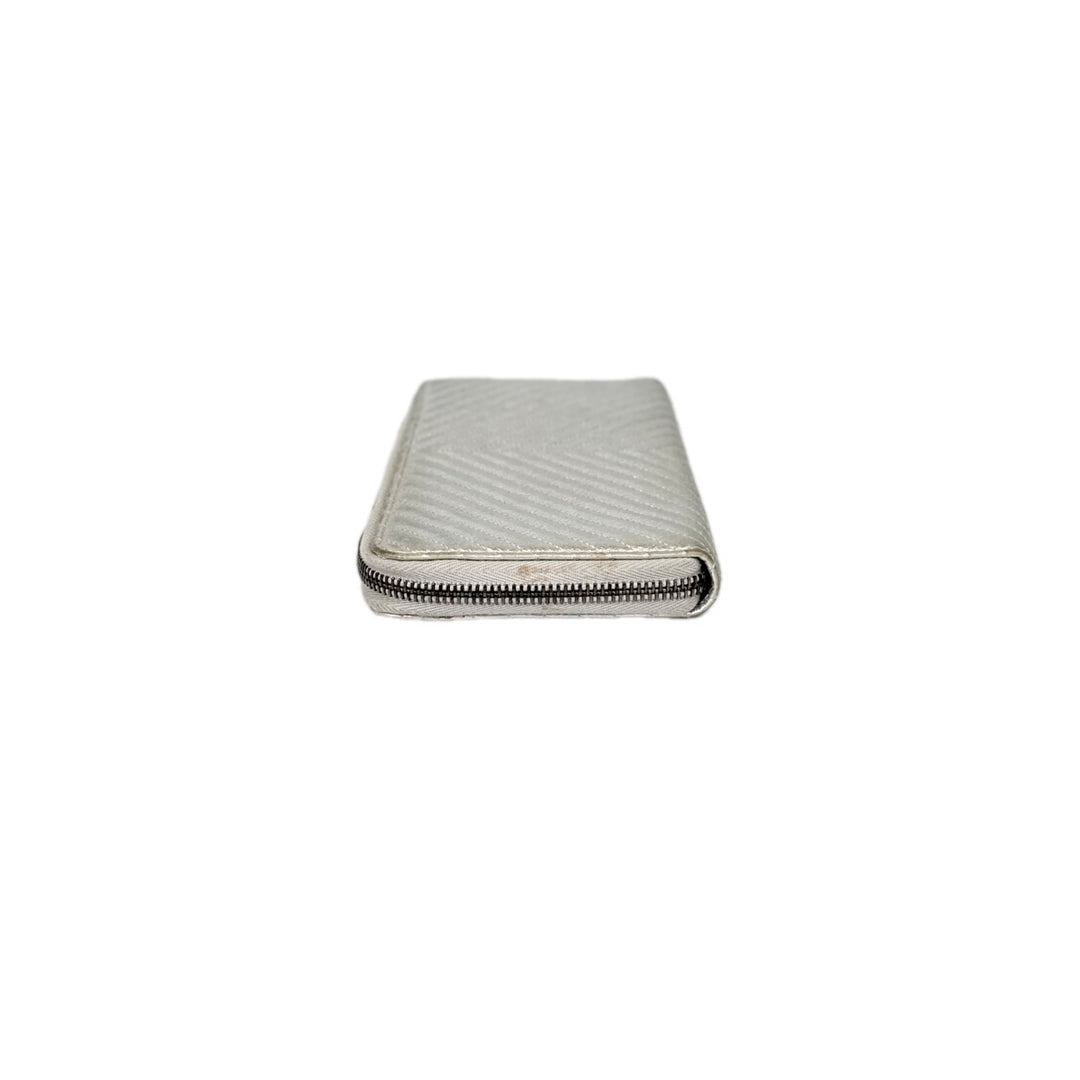 Chanel Silver Long Zip Wallet
