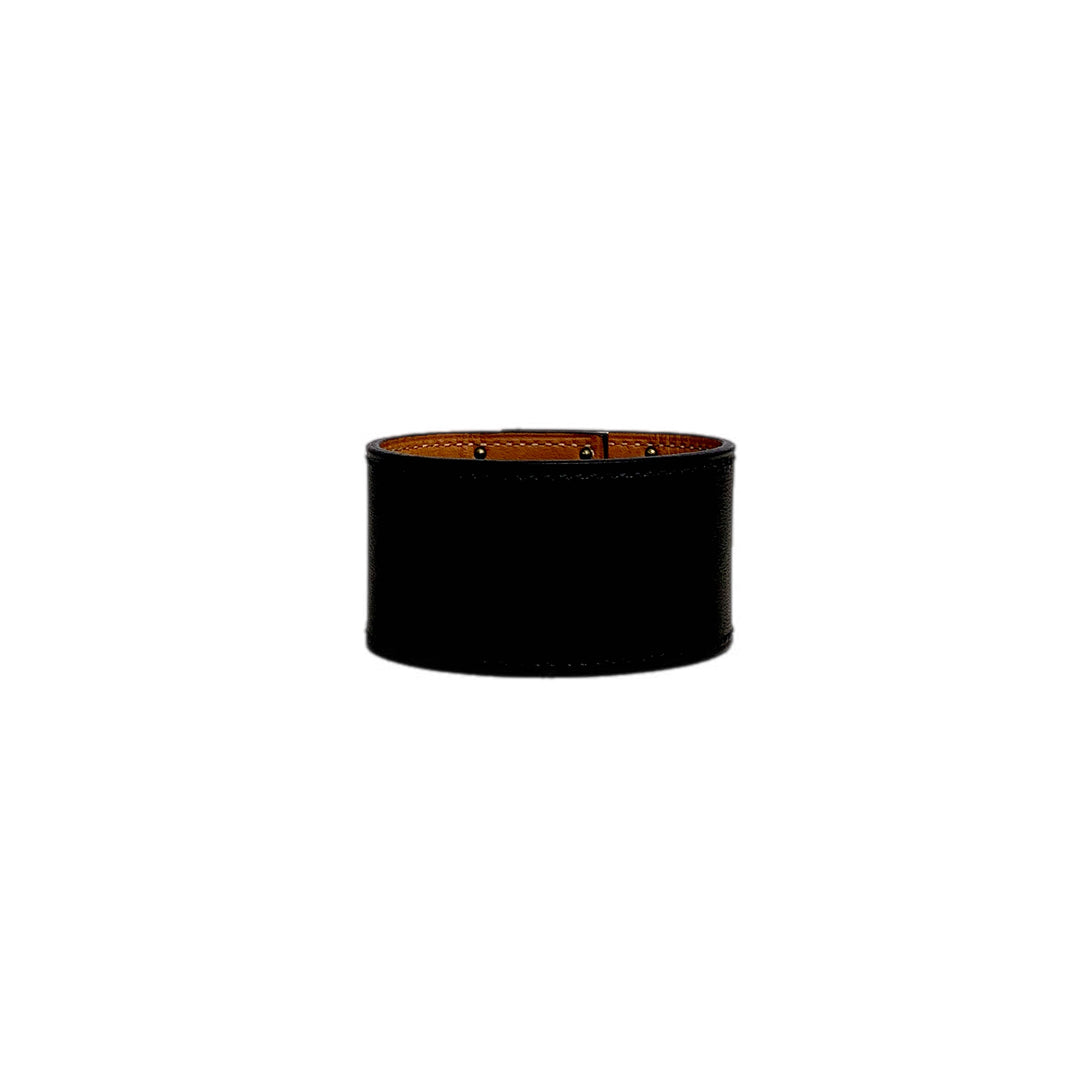 Hermes Kelly Black Leather Bracelet