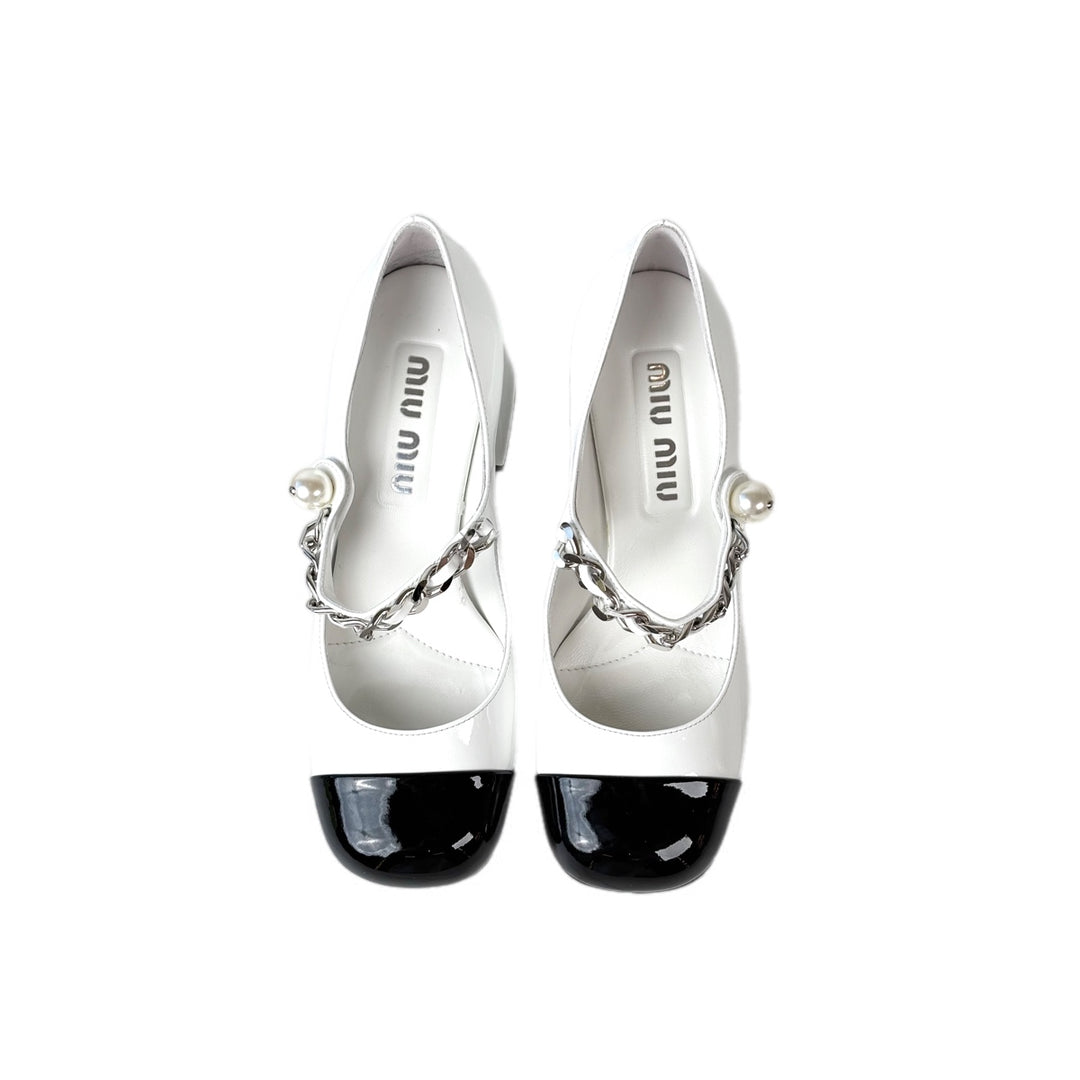 Miumiu White High Shoes #36.5