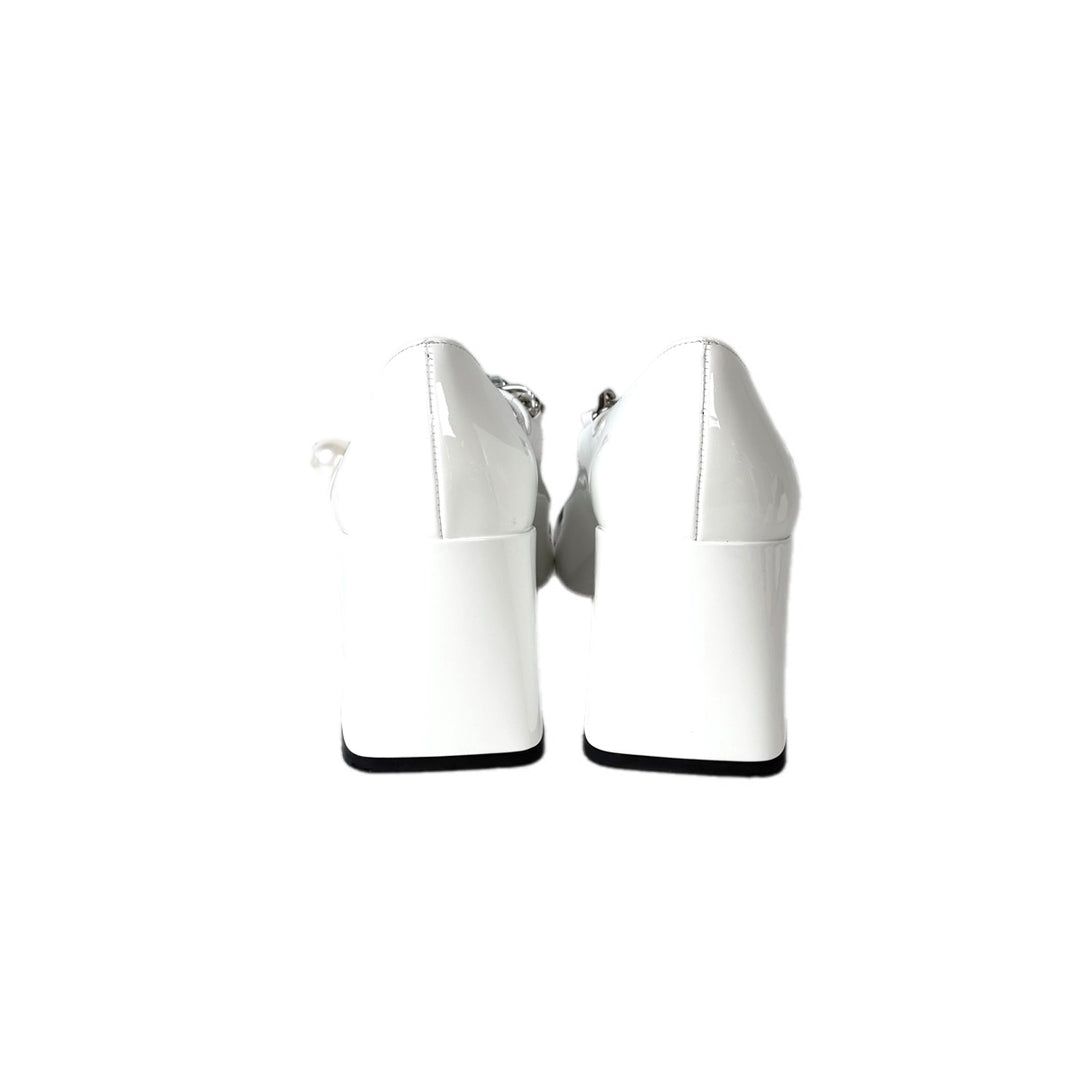 Miumiu White High Shoes #36.5