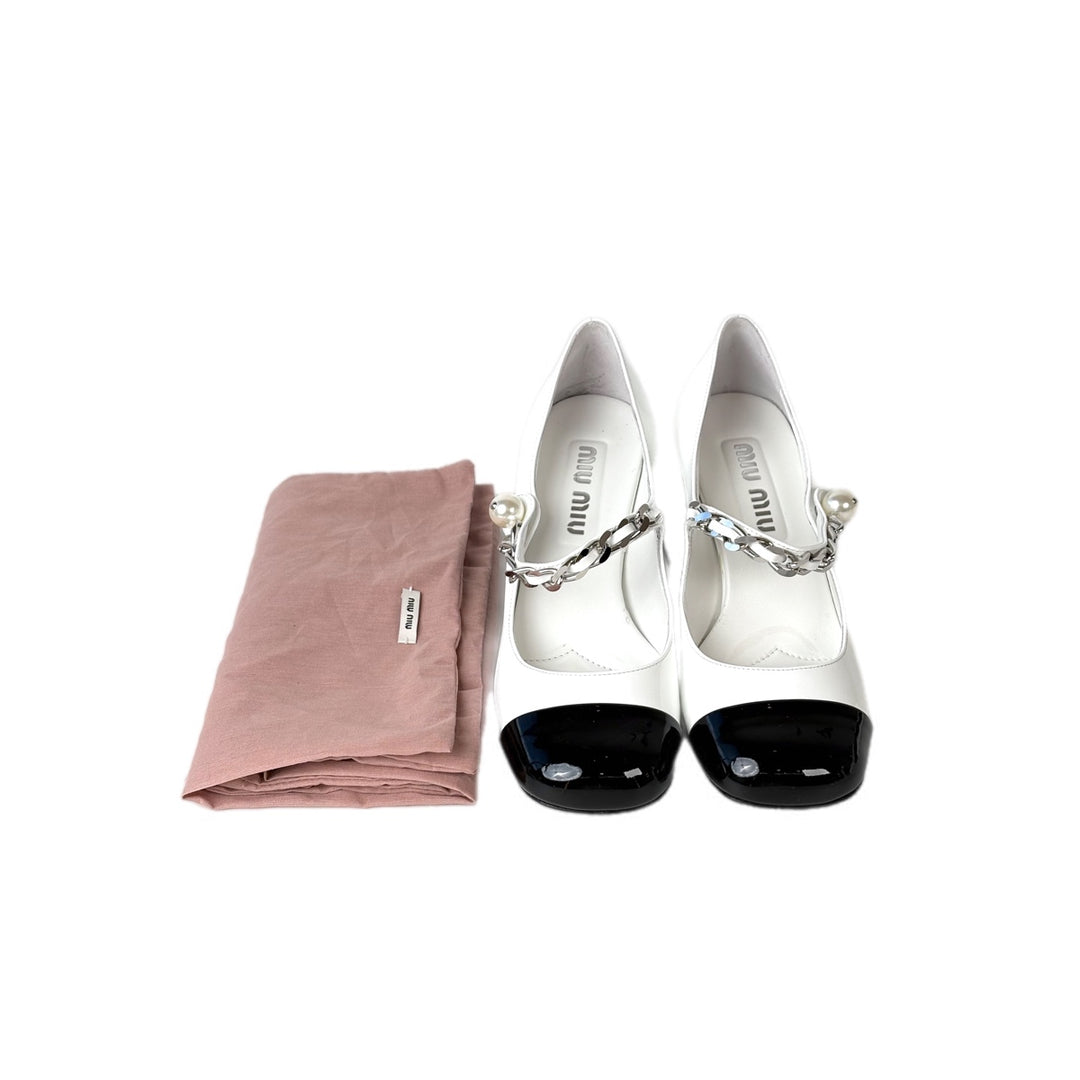 Miumiu White High Shoes #36.5