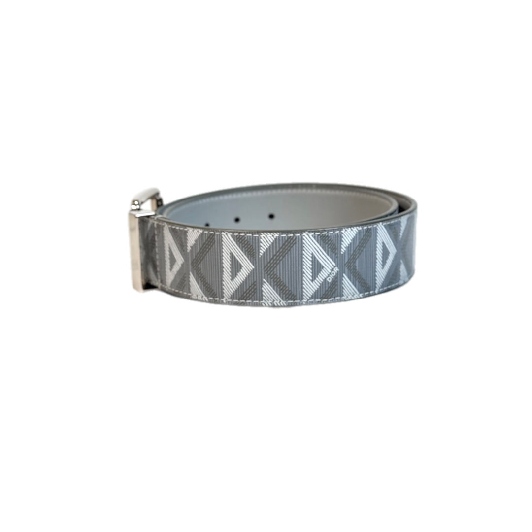 Dior Grey Leather Belt 90cm