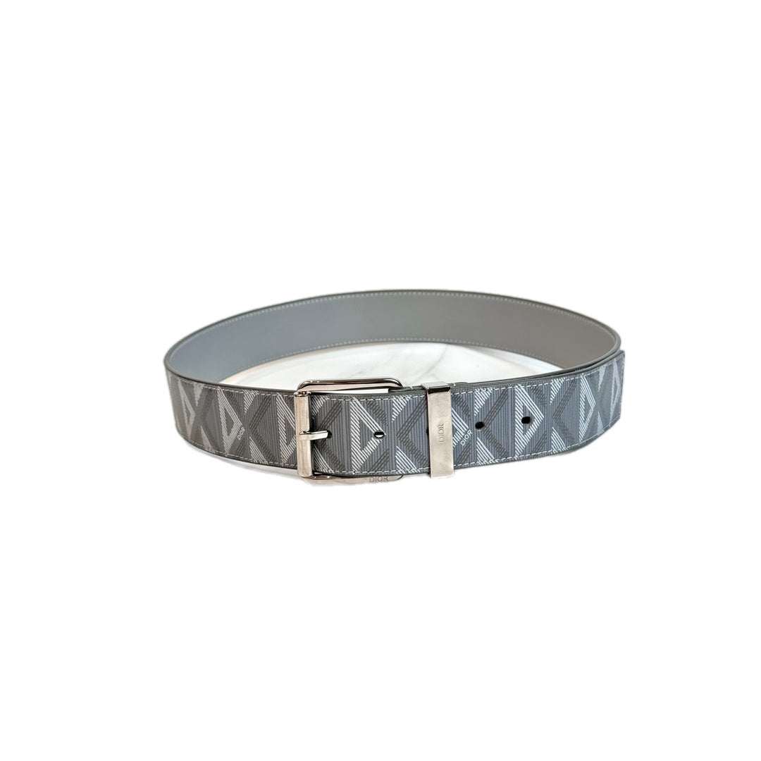 Dior Grey Leather Belt 90cm