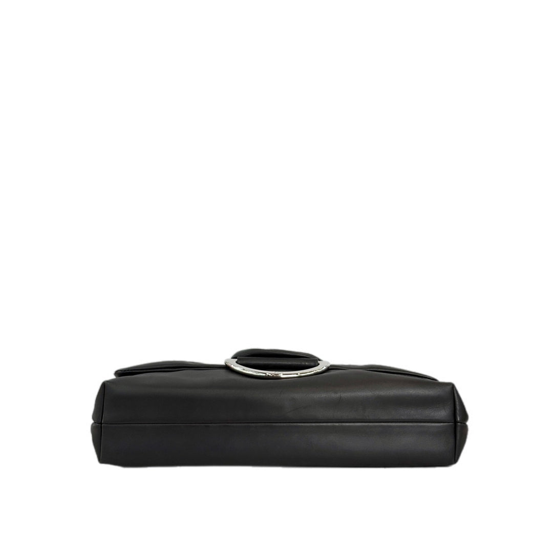 Dior Black Demi Lune Flap Shoulder Bag