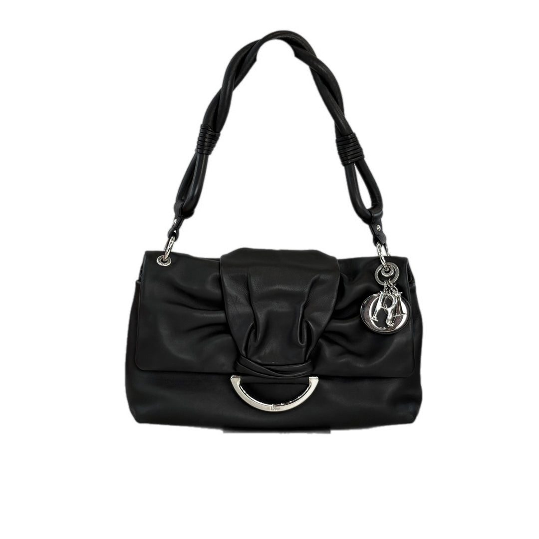 Dior Black Demi Lune Flap Shoulder Bag