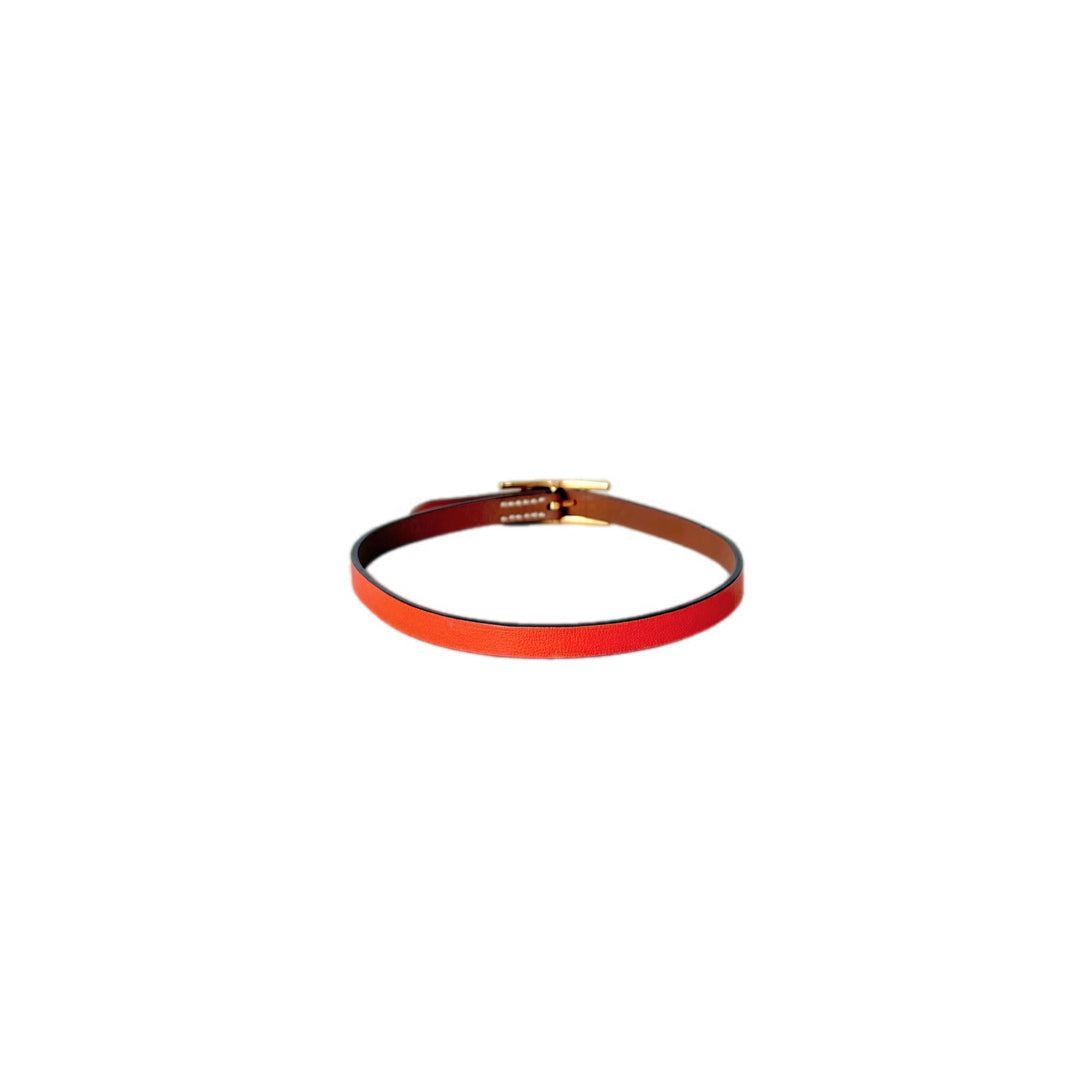 Hermes Leather Bracelet Gold