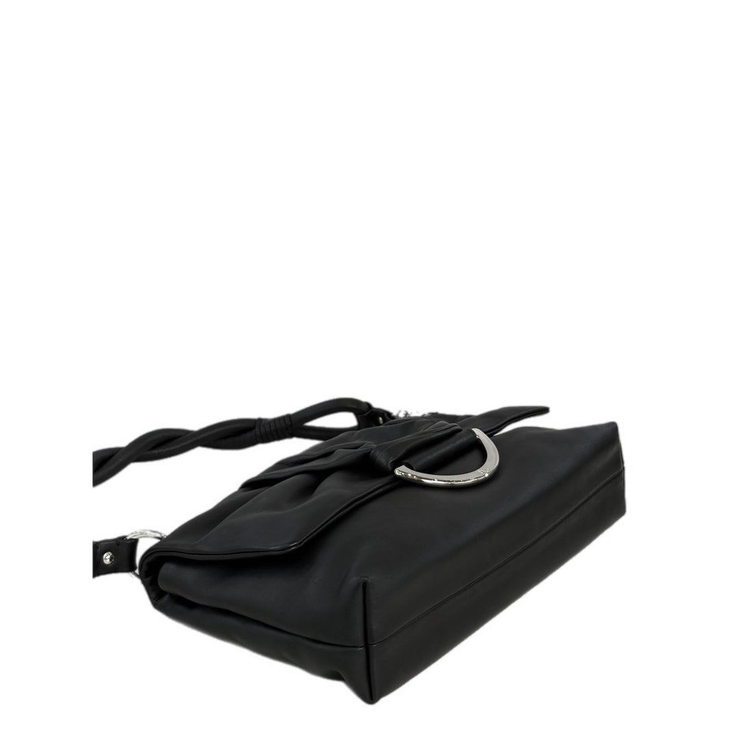 Dior Black Demi Lune Flap Shoulder Bag