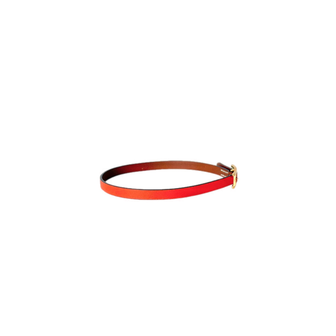 Hermes Leather Bracelet Gold